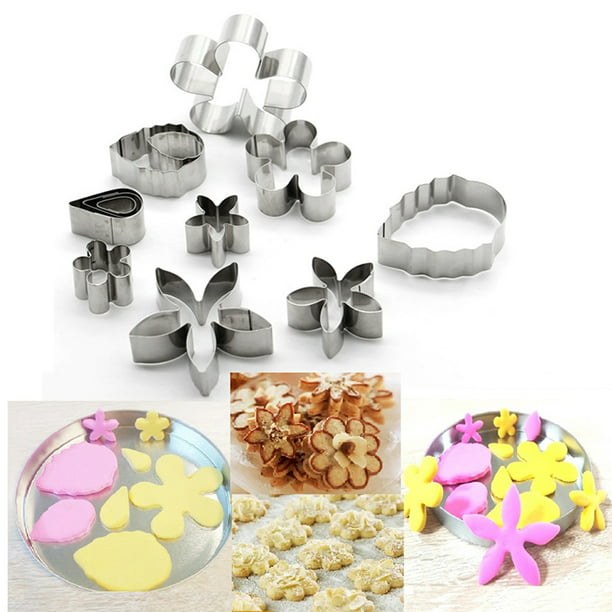 12pcs 4 shape cutters baking stars cake decoration cookie cutter stainless steel 
